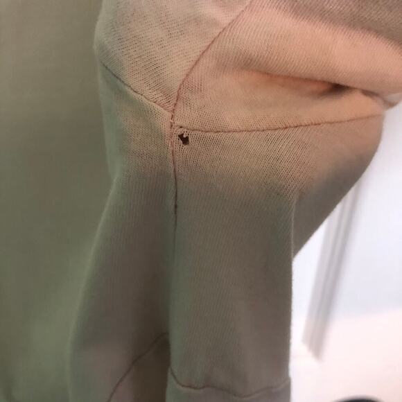 Altar'd State Asymmetrical Raw Edge Hem Super Light Pink T-shirt - Size XS - Picture 4 of 5